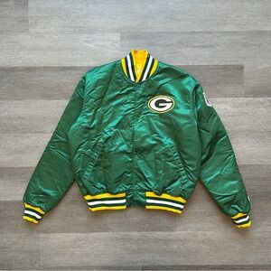 Vintage 1980s Starter Pro Line Green Bay Packers Satin Jacket - SZ L USA MADE
